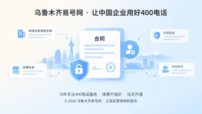 乌鲁木齐企业核验400电话主体权限聚焦插图