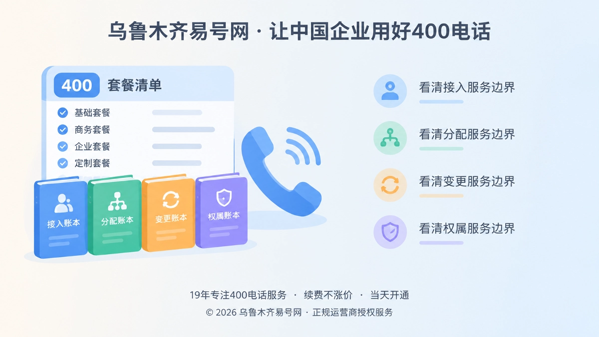 2026年400电话套餐解析：月费之外看服务边界
